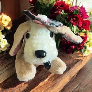 jee bee plush antique scottie dog hat pipe toy